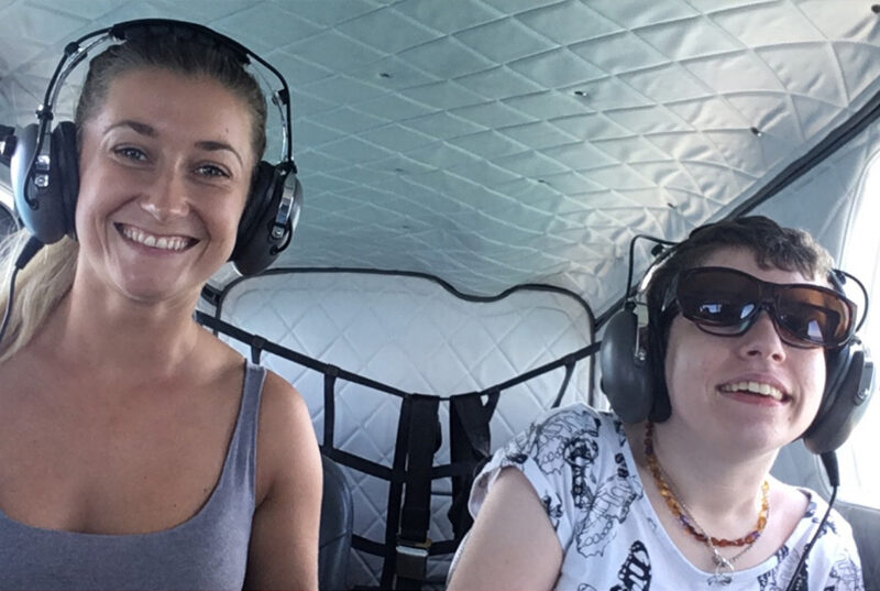 Beth Moulam and Christie personal assistant, flying, achieving dreams on the Great Barrier Reef