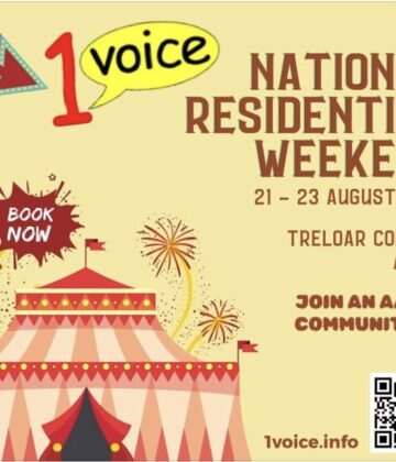 1 Voice national residential weekend 21-23 August 2026 at Treloars College