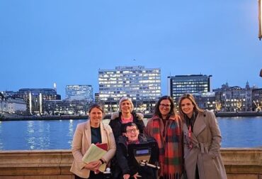 Beth Moulam and Communication Matters Trustees with MP at Westminster