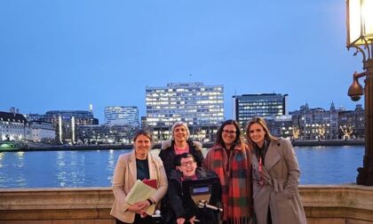 Beth Moulam and Communication Matters Trustees with MP at Westminster