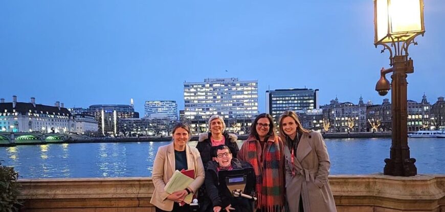Beth Moulam and Communication Matters Trustees with MP at Westminster