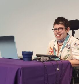 Beth Moulam presenting at conference