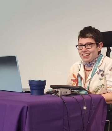 Beth Moulam presenting at conference